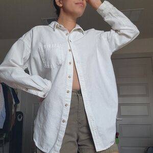 White Button-Up Pilcro Shirt